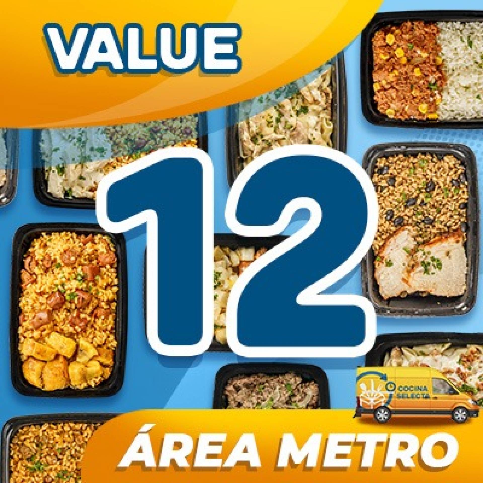 12 Platos - VALUE MENU ($6.49 por plato refrigerado)