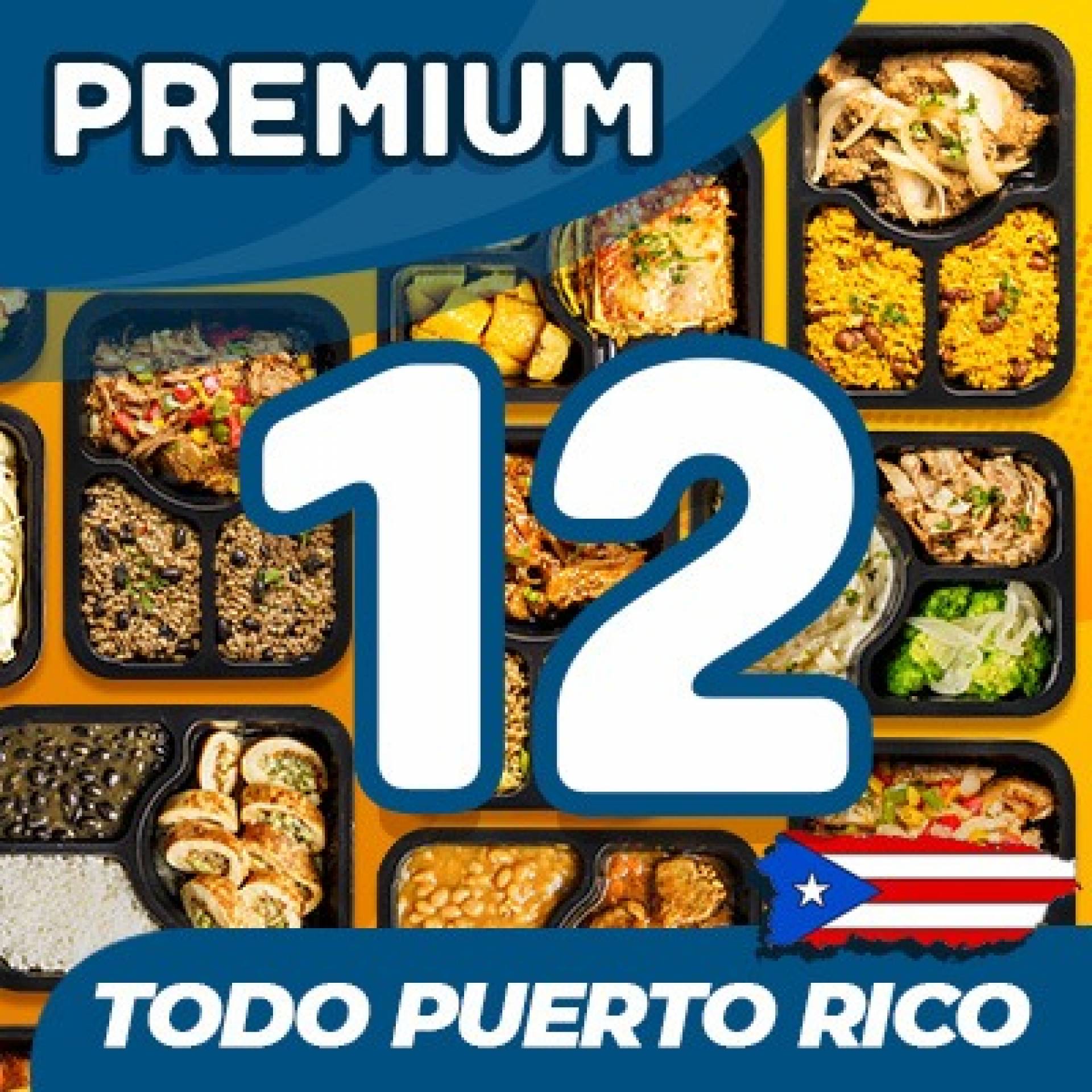 12 Platos - MENU PREMIUM ($9.49 por plato refrigerado)